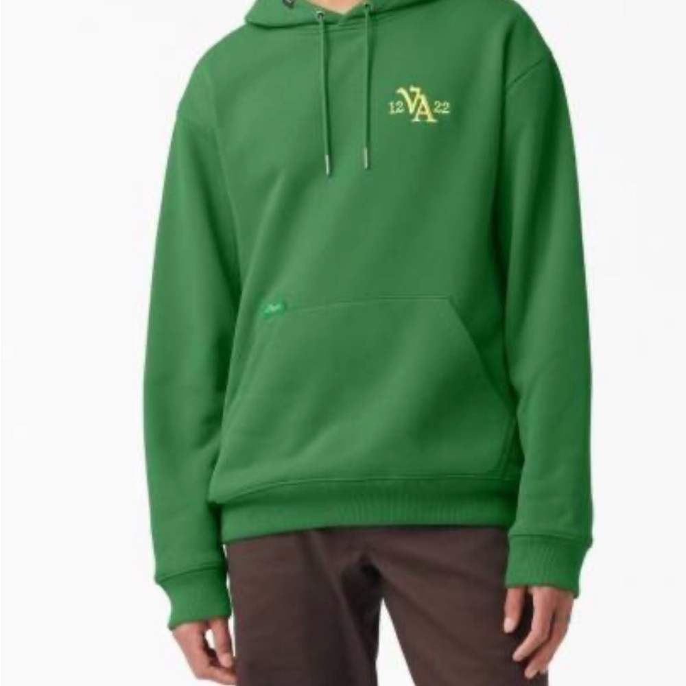 New DICKIES VINCENT ALVAREZ EMBROIDERED HOODIE - LEAF GREEN